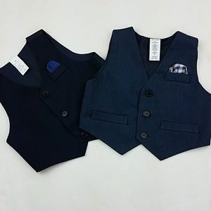 Bundle of 2 Dressy Vests Blue